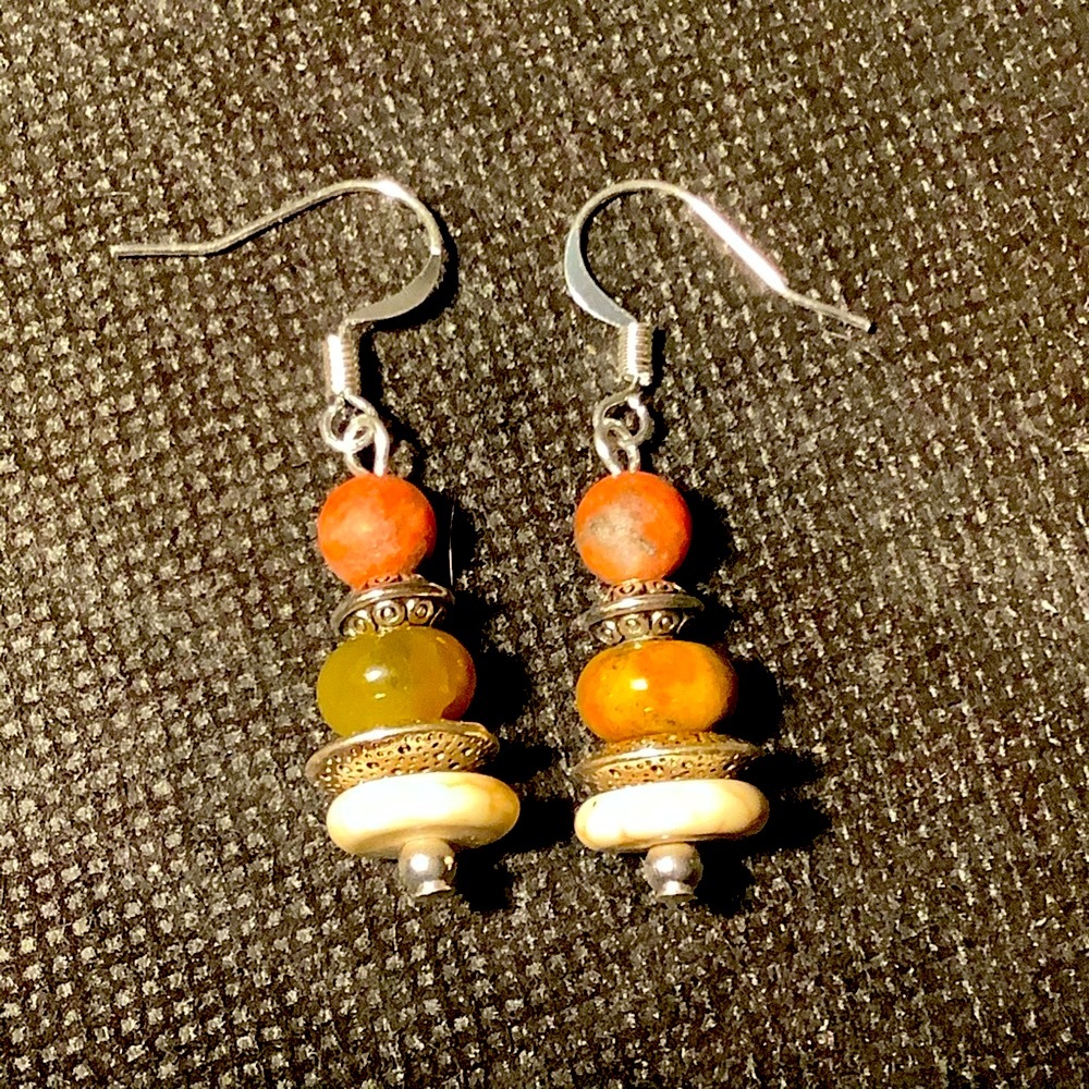 Double The Turquoise Earrings.